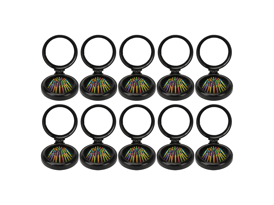 2026 10 Pentes de Cabelo Dobráveis com Espelho Mini Portátil Colorido Pente de Dentes para Bolso Travel