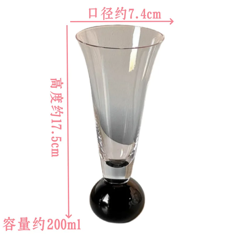 Taça de Champanhe Criativa em Formato de Planeta , Ideal para Cerveja, Suco, Outras Bebidas e Vinho. MDUG (preta, 200 Ml)