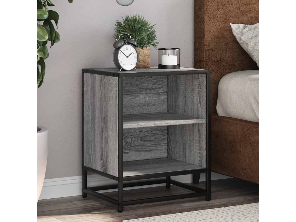 Vidaxl Mesas De Cabeceira 2 Pcs Sonoma Cinzento 40x31x50 Cm Madeira