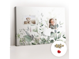 Quadro De Cortiça Plantas E Folhas Para O Quarto Das Crianças Espelharte (60x40 Cm)