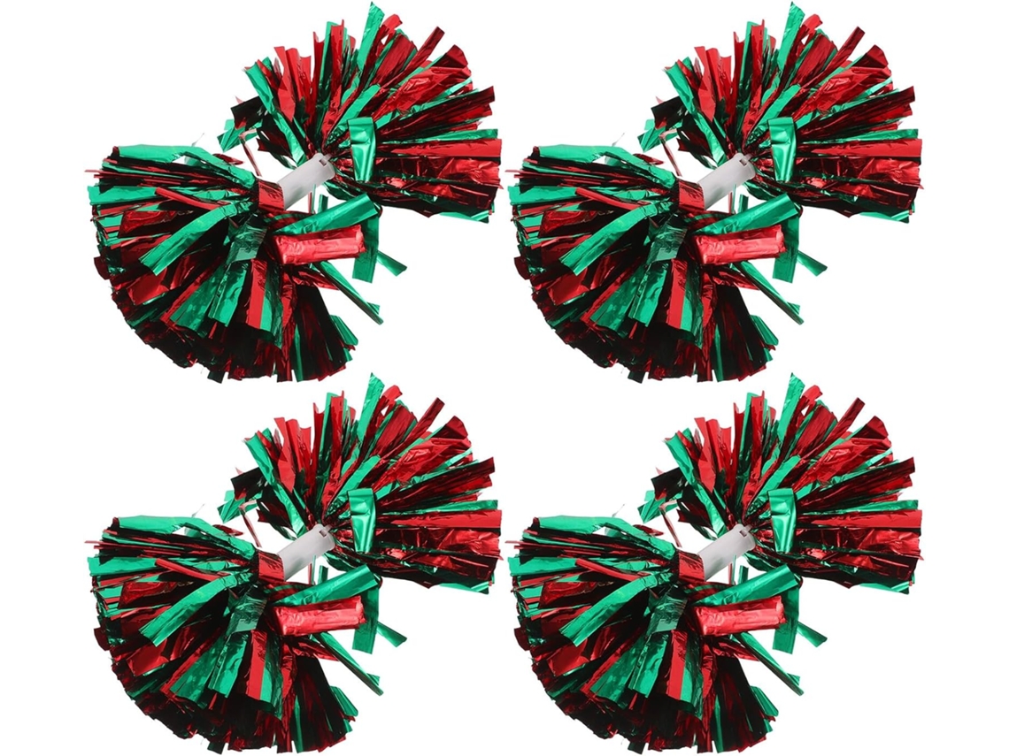 Conjunto de 4 Pompons de Líder de Torcida com Cabo SFUSHOS