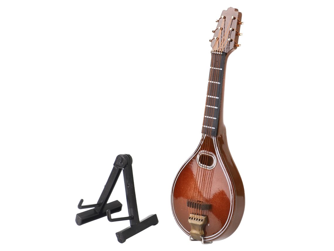 Mali bandolim Mini Feito À Mão 8 Cordas com Suporte para Decoração e Presentes