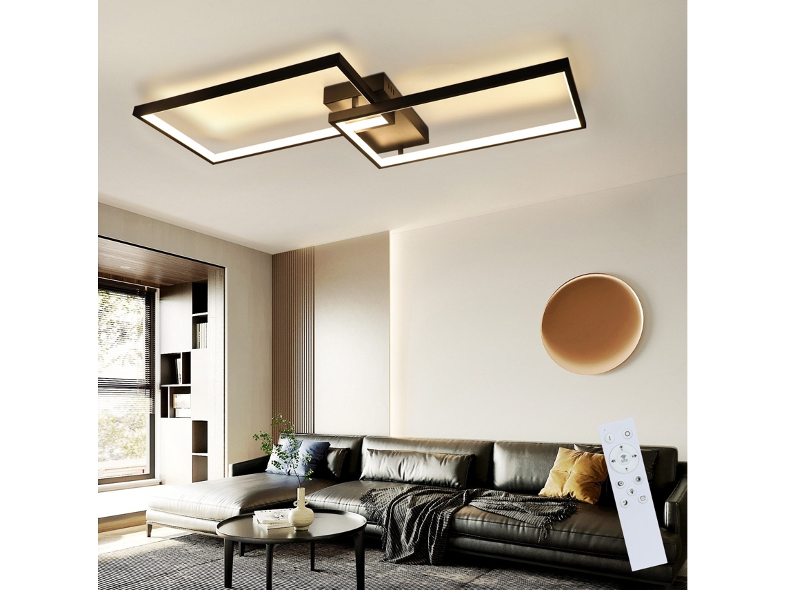 Zmh Luminária De Teto Led Moderna Com Controle Remoto - Luminária De Metal Para Quarto