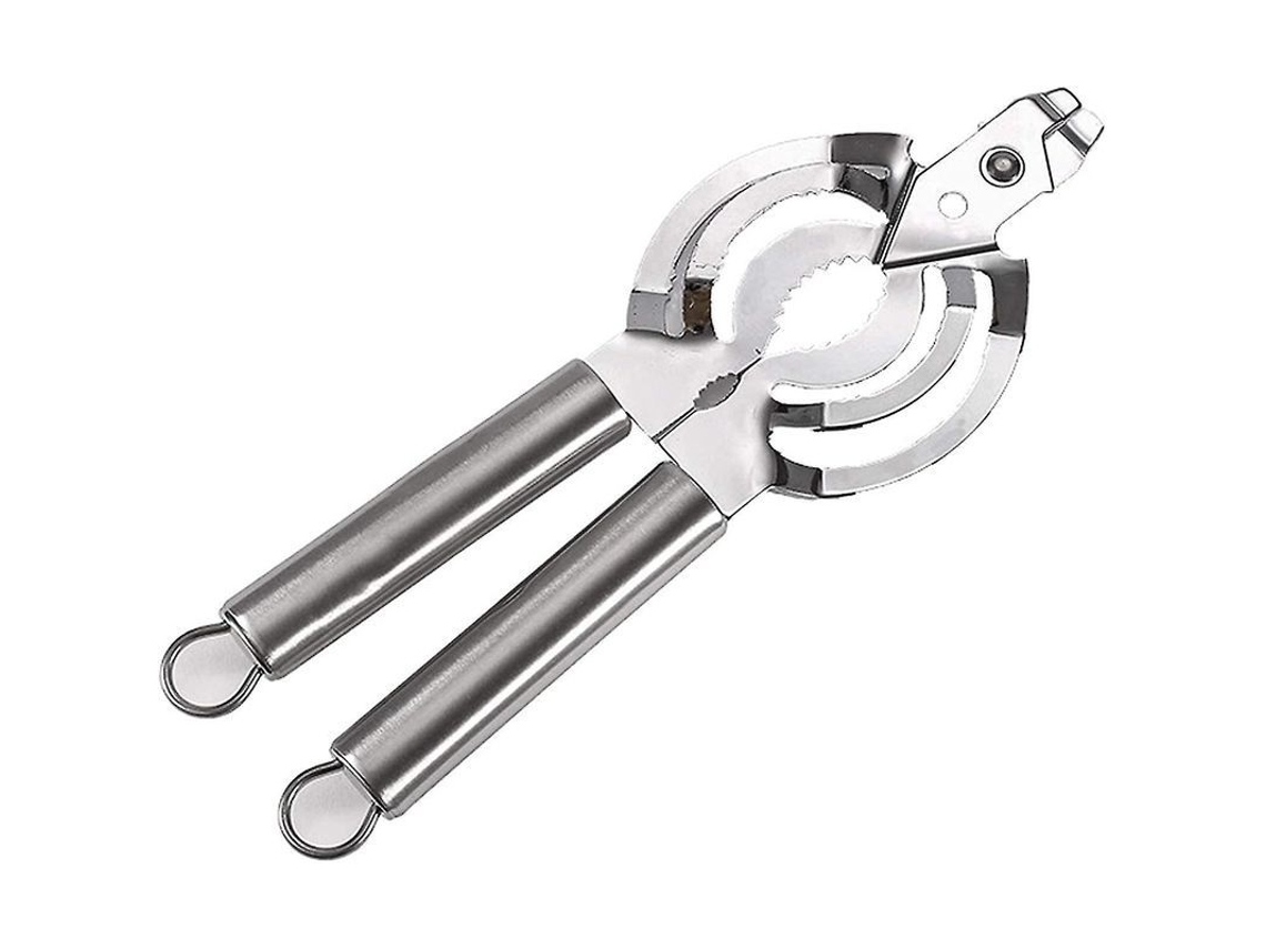 Abertura de latas Nova Line multifuncional 4 em 1 de aço inox com alça ergonômica | S/MARCA