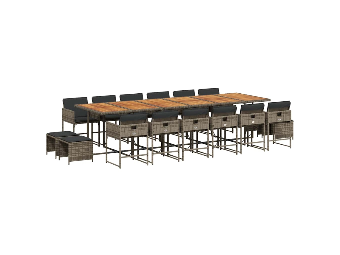 Garden Dining Set, Garden Dining Sets Vidaxl Cinzeto Rattan / Vime (n/a)