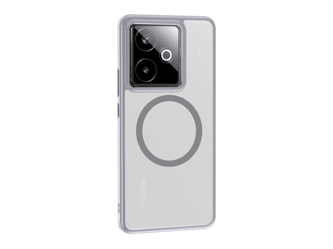 Capa Protetora Para Celular Altamente Transparente Com Toque Aveludado E Textura Semelhante À De Um Airbag.cinza Fosco (com Fecho Magnético), Realme G