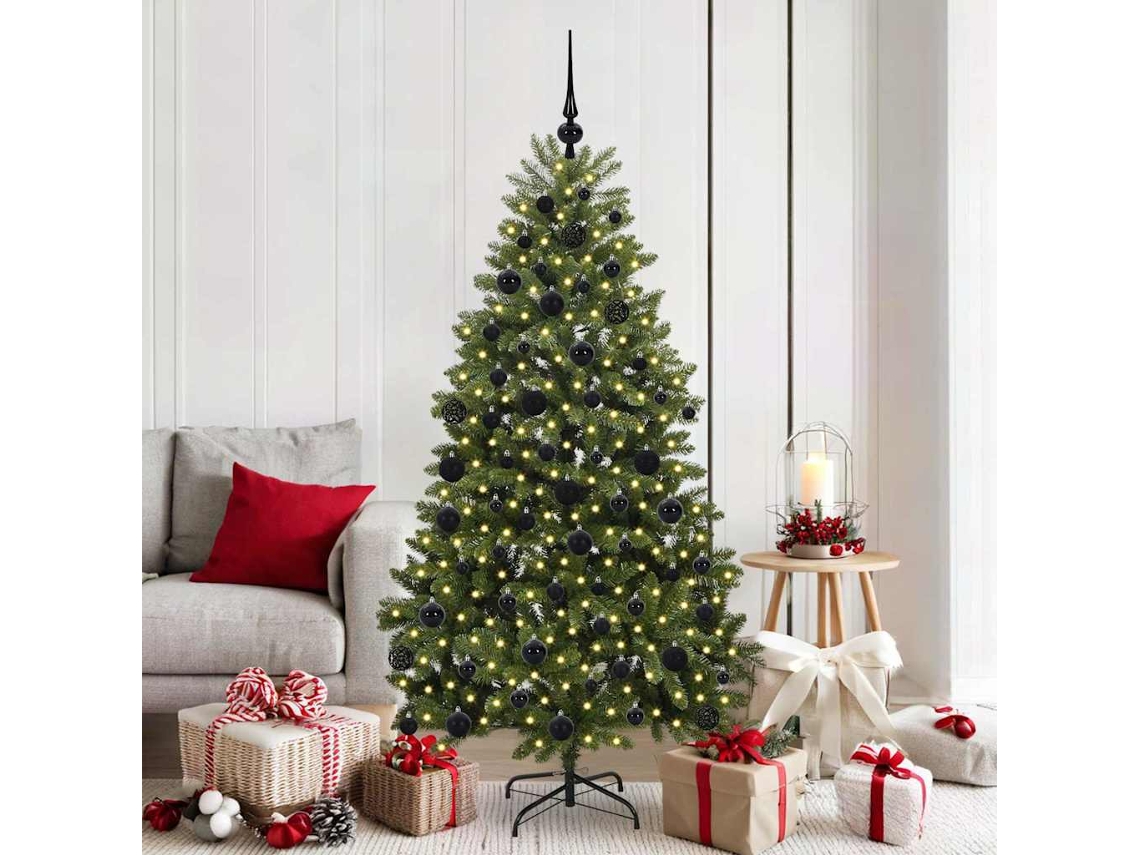 Vidaxl Árvore De Natal Artificial Verde 180 Cm Pvc E Metal
