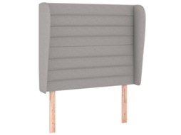 Cabeceira de Cama C/ Abas Tecido Cinzento Claro MAISON EXCLUSIVE (83x23x118 cm)