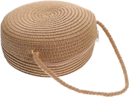 Bolsa Feminina De Palha Trançada, Bolsa De Verão Com Alça De Ombro Confortável E Interior Espaçoso.