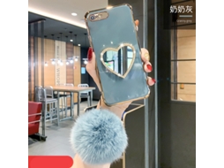 Capa de Telefone LAXISCREED espelho de maquiagem de deusa cinza avó Apple Yuexinghui