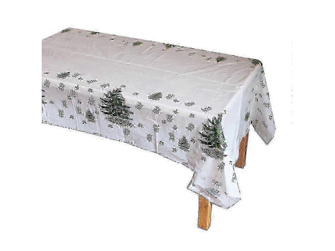 Toalha De Mesa De Natal Com Pai Boneco De Neve E Árvore