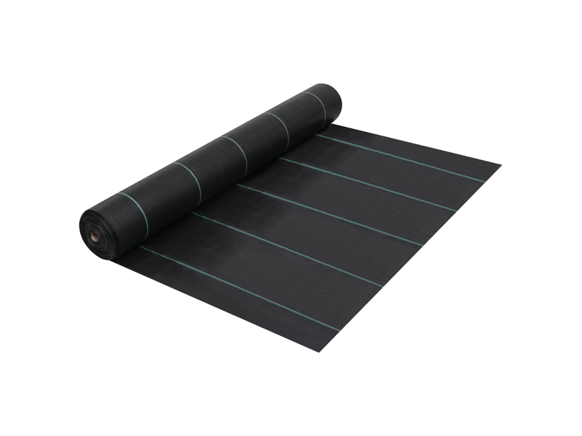 Vidaxl Tela Para Controlo De Ervas E Raízes Pp 2x5 M Preto