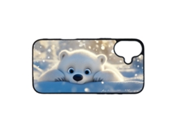 Capa Para Iphone 17 Com Desenho Fofo De Urso Polar