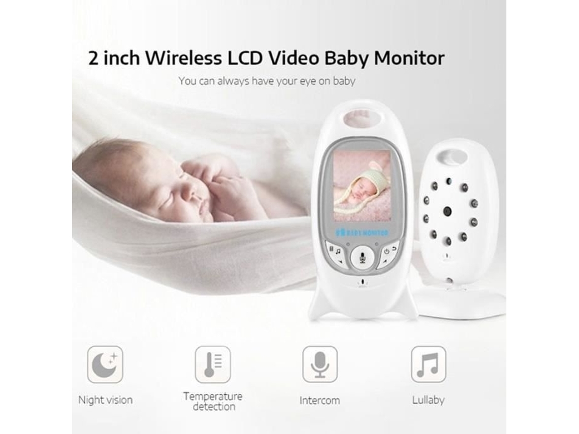 Babá Eletrônica Sem Fio Com Tela Lcd De 2 Polegadas, Câmera De Vigilância Para Monitoramento E Escuta Do Bebê