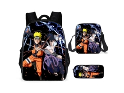 Mali conjunto 3pcs Mochila Infantil Anime Cartoon com Bolsa Transversal e Estojo para Escola Viagem