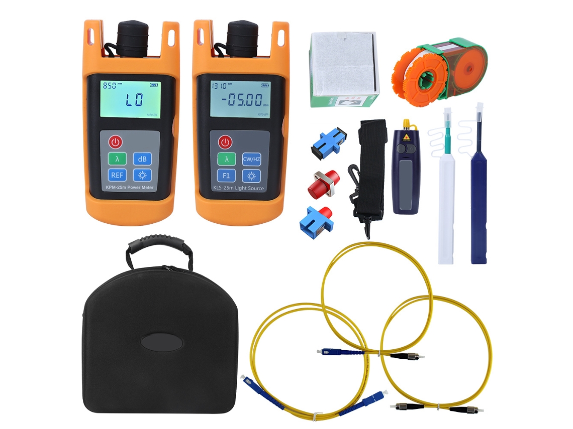 Kit de ferramentas FTTH (medição de potência óptica, teste de perda)
