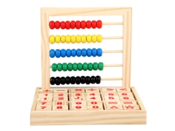 Primerox brinquedo Educacional Blocos de Matemática de Madeira Contagem para Crianças Acima de 3 Anos