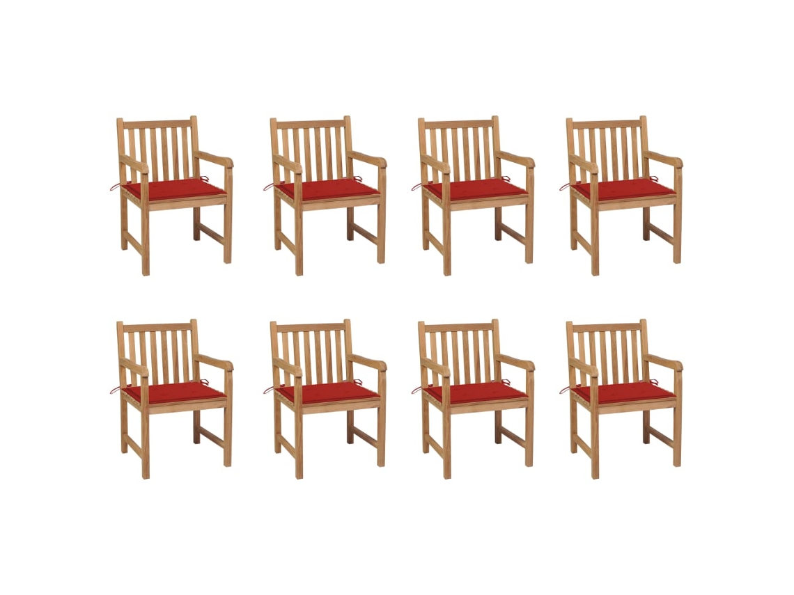 Garden Chair, Garden Chairs Vidaxl Vermelho Madeira (n/a)