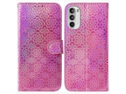 Capa De Couro Colorida Com Fecho Magnético Para Motorola Moto G52j (versão Japonesa)