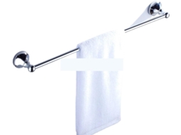 Suporte Para Toalha Individual, Fabricado Em Latão Maciço Com Acabamento Cromado, Para Banheiro 40cm De Comprimento