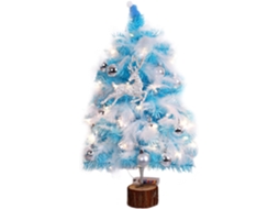 Conjunto de Mini Árvores de Natal Artificiais com LED - 45 cm - Pinheiro de Mesa com Rena de Lantejoulas - Decoração de Mesa