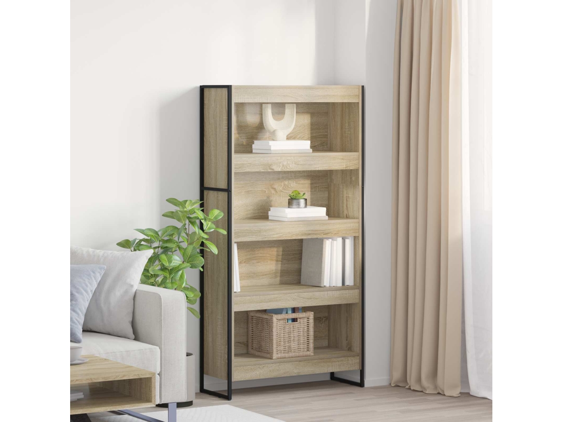 Vidaxl Gabinete De Livros 80 X 30 X 155 Cm Madeira Processada Sonoma