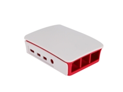 Versão Oficial Caixa De Enclosure Abs Vermelha E Branca Para Raspberry Pi 4b