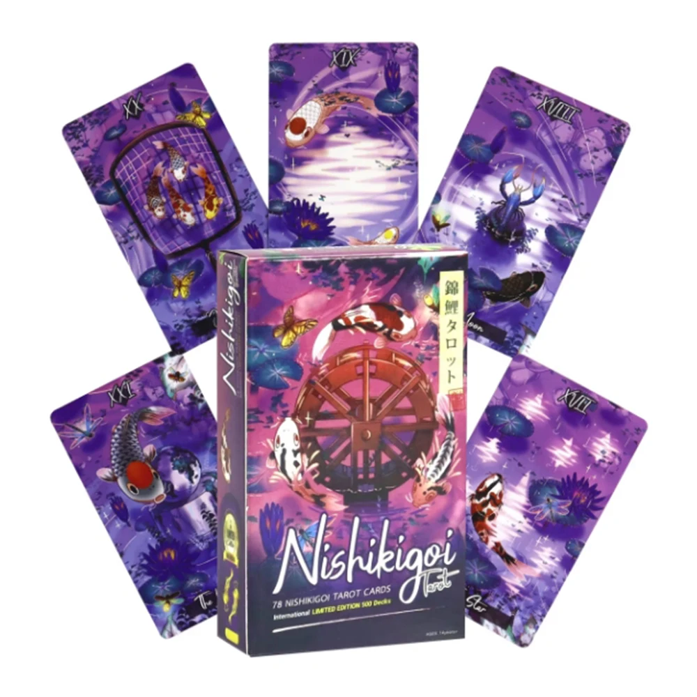 Cartas De Tarô Koi Fish, 78 Cartas, 10,3*6 Cm, Versão Em Inglês, Jogo De Tabuleiro De Adivinhação.
