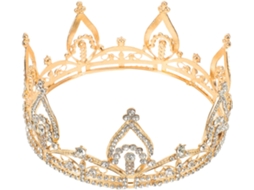 Coroa Redonda Brilhante Para Cabelo, Acessório Ideal Para Casamentos E Eventos.