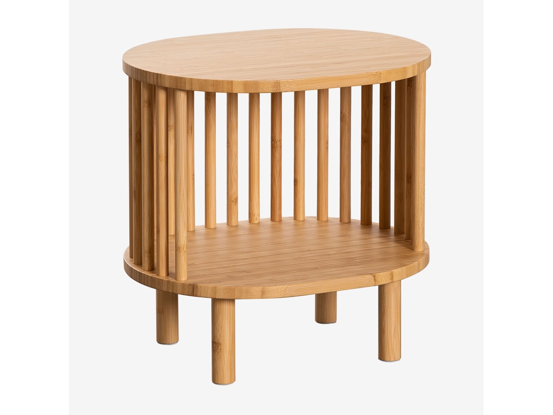 Sklum Mesinha De Cabeceira 40x35 Cm Em Bambu Connery Bambú Natural