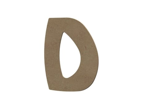 D maiúsculo em madeira MDF para decorar - 8 cm Gomille