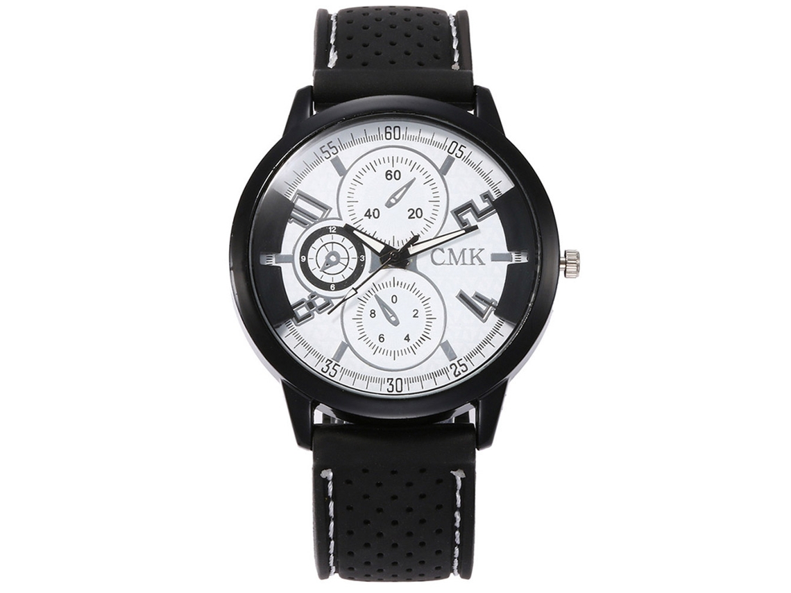 Reloj Deportivo Casual Unisex Com Pulseira De Silicone (branco)