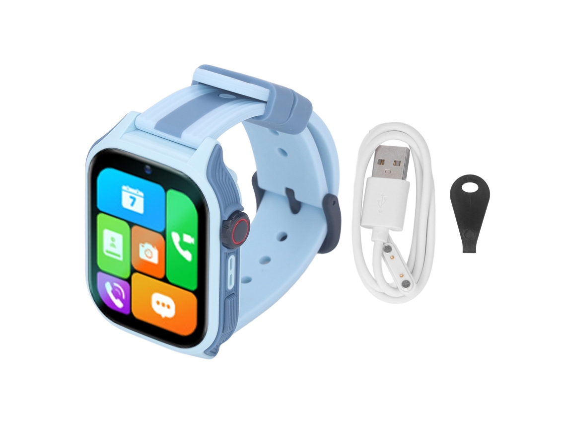 Primerox relógio Inteligente Infantil 4g Grande Tela Gps Posicionamento Fitness Azul