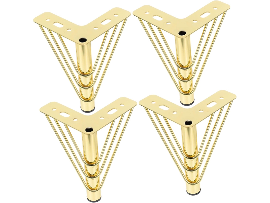 Uonlytech Conjunto De 4 Pés Metálicos Para Móveis, Cômoda, Cama, Mesa, Sofá, Suportes Para Sala De Estar E Quarto