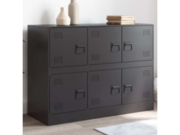 Vidaxl Aparador 99x39x73 Cm Aço Preto