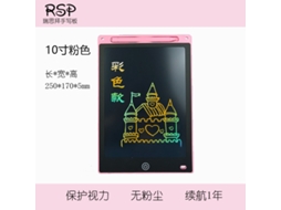 Quadro de Escrita Lcd, Brinquedo Eletrônico de Desenho para Criançastela de 10 Cores Carcaça Rosa CHENNNLS