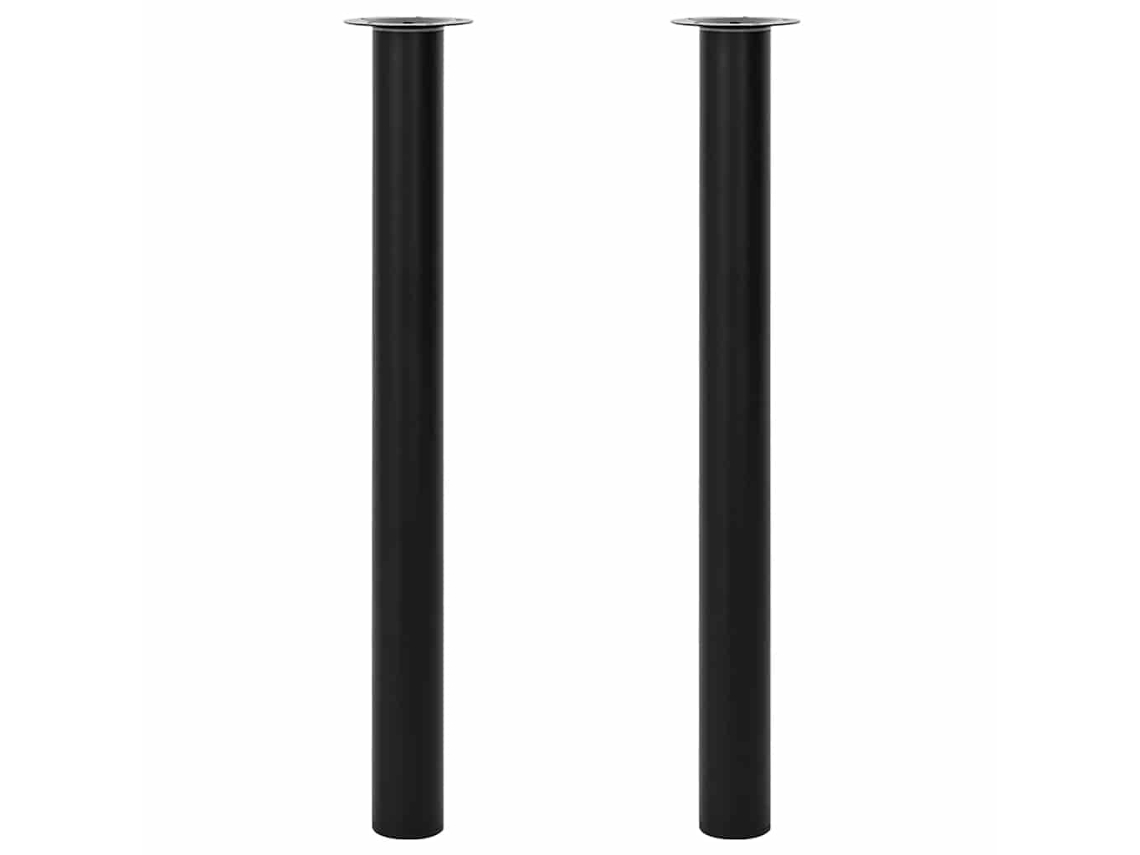 2 Pernas De Mesa Telescópicas, Preto 710 Mm-1100 Mm