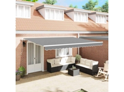 Vidaxl Estrutura De Toldo Branco 400 × 300 Cm Alumínio