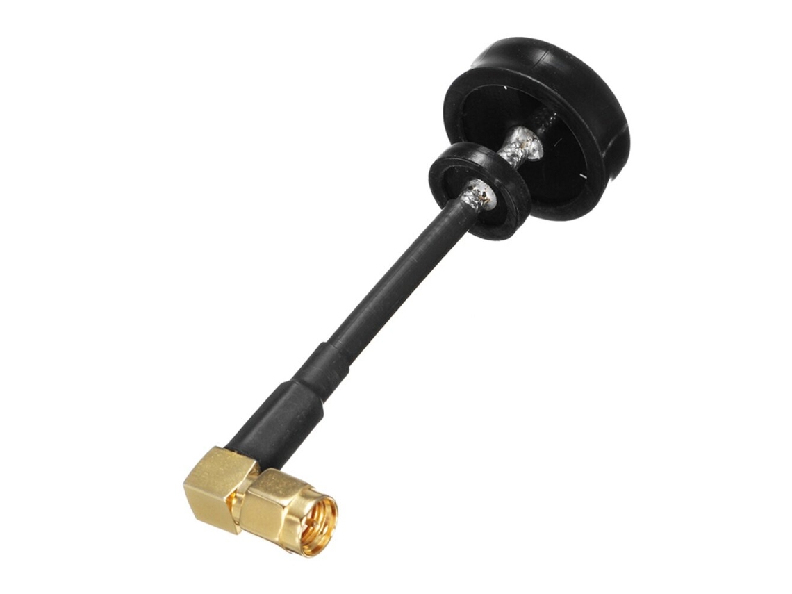 Antena Realacc Pagoda Lhcp de Ângulo Reto 5.8g 5dbi 50w Omni Fpv Branca, 1 Unidade, Rp sma Macho, para Drone Rc MDUG