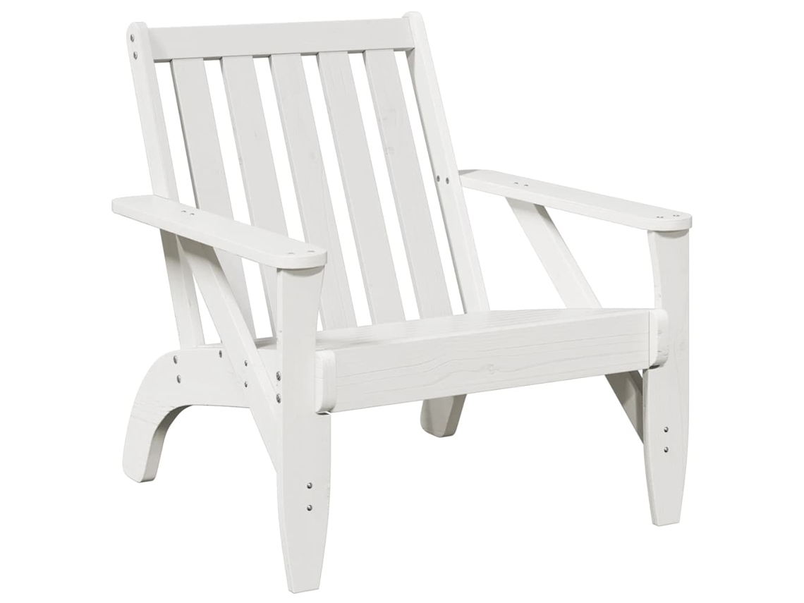 Maison Exclusive - Cadeira De Jardim Adirondack 75x77x77 Cm Pinho Maciça Branco
