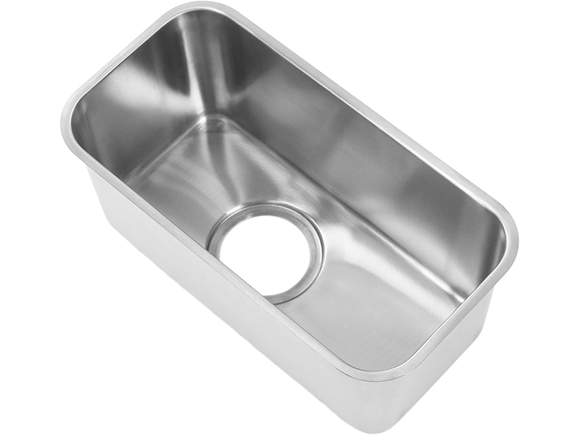 Pia de Aço Inoxidável 390 para Autocaravana, 390x190x185mm, 304, Embutida, com Ralo de 90mm. SFUSHOS