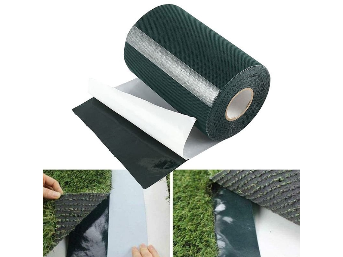 Cinta autoadesiva para relva artificial, 10m x 15cm, resistente à água e clima para jardim e pátio S/MARCA