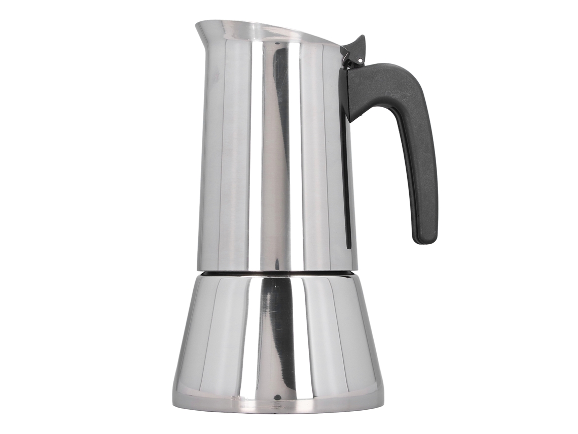 Cafeteira Portátil Para Fogão De Indução, Cafeteira Elétrica De Aço Inoxidável 430, 2 Xícaras Brilvibera