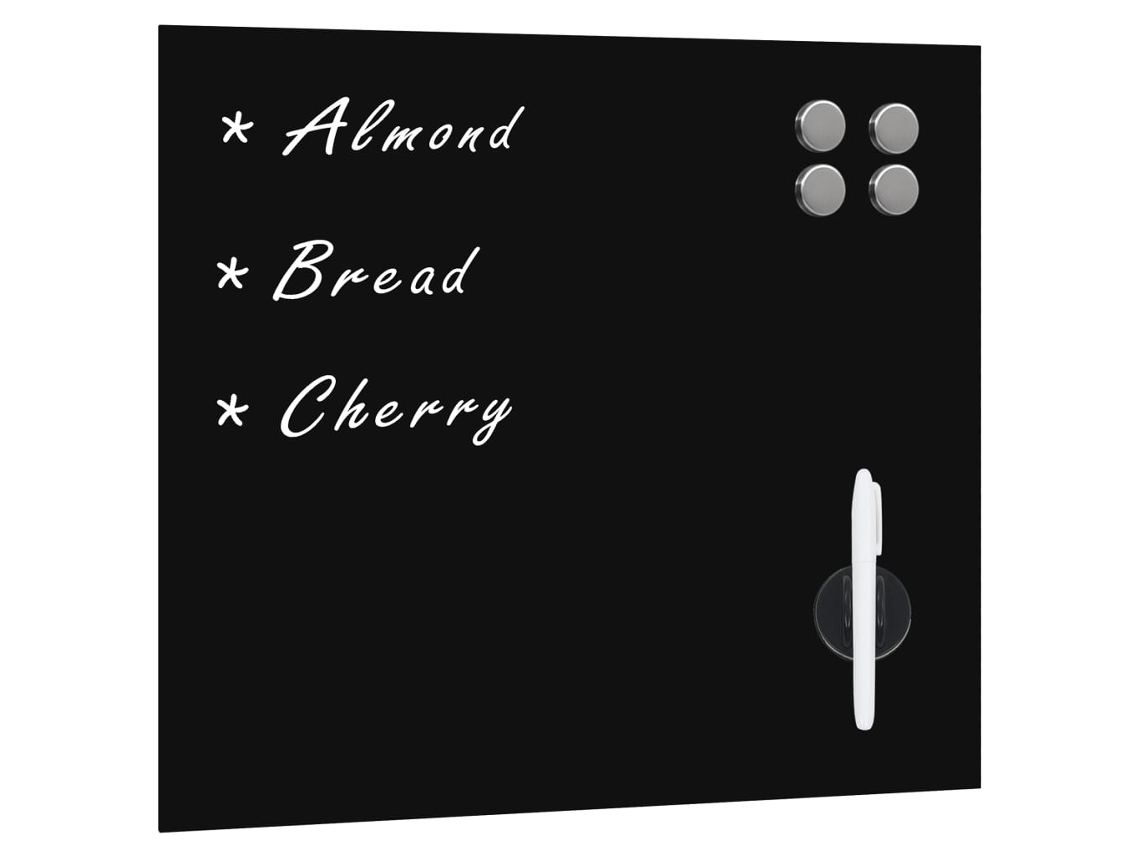 Magnetic Board, Magnetic Boards Vidaxl Preto Vidro (40 X 40 Cm)