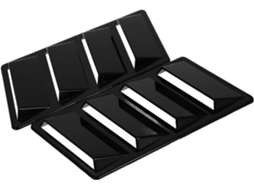 Conjunto De 2 Capas Universais Para Entradas Ar Do Capô Carro Em Abs Preto,imitação Decoração...