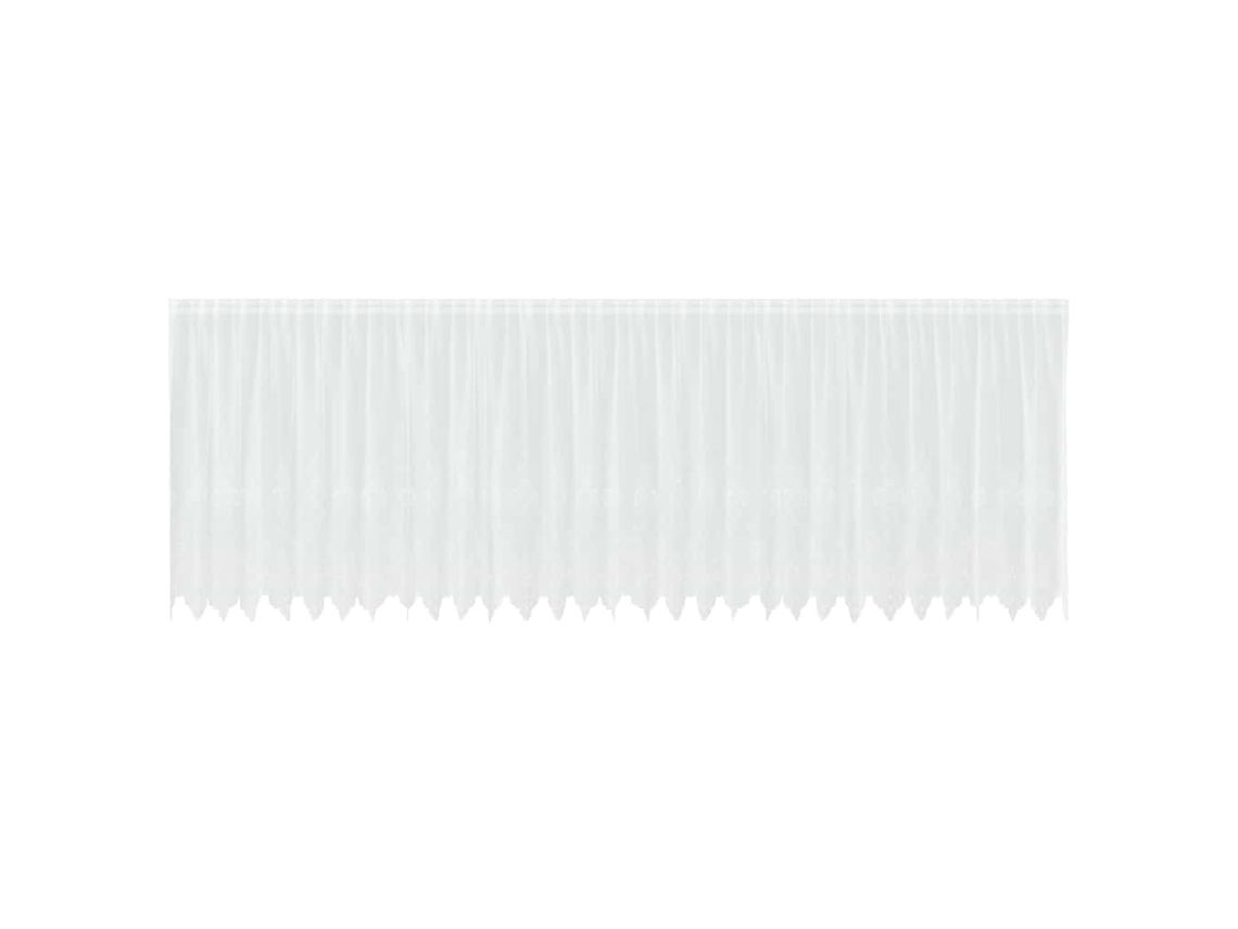 Conjunto 1 Cortina De Renda Vidaxl Branco Poliéster (140 X 750 Cm)