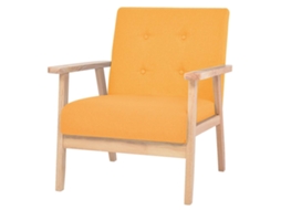 Vidaxl Poltrona Em Tecido Amarelo