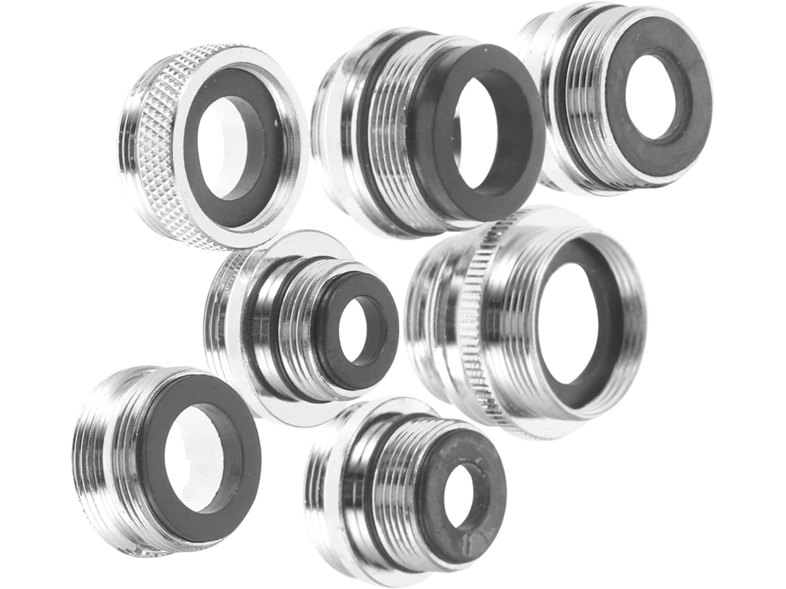 Conjunto De 7 Adaptadores Para Torneira, Compatíveis Com Mangueiras