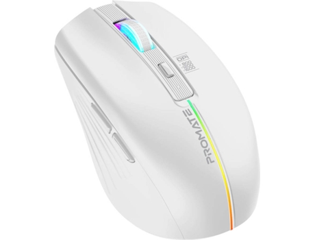 Rato Wireless PROMATE Kitt Ergonómico (16000 DPI - Branco)