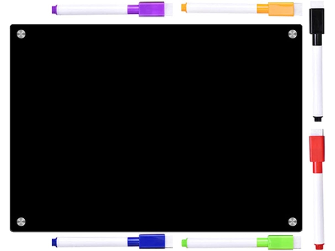 Tableau Magnético Em Acrílico Noir Fácil De Limpar Superfície Lisse Para Planificação Doméstica